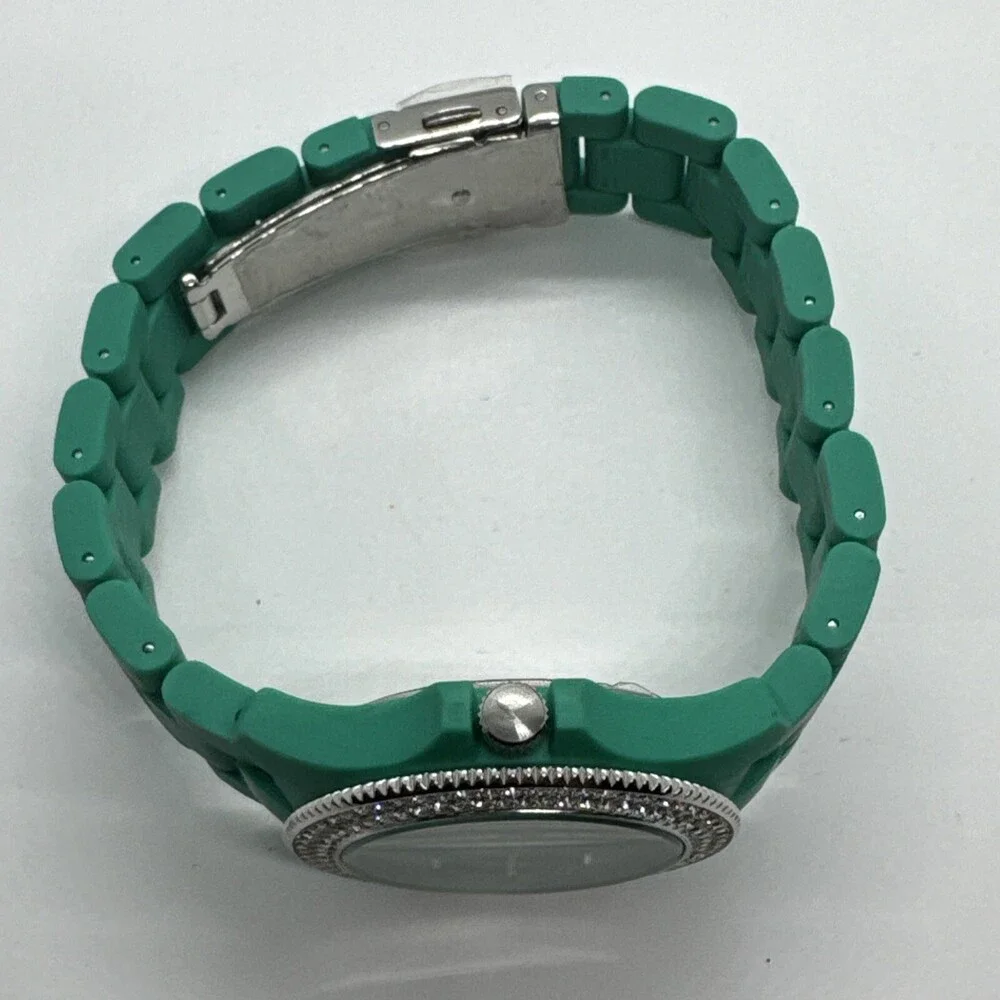 Fossil AM4468 Women's Green Resin Bracelet Analog Dial Quartz Wrist Watch AEA350